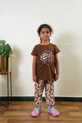 Chocolate knitted cotton night suit