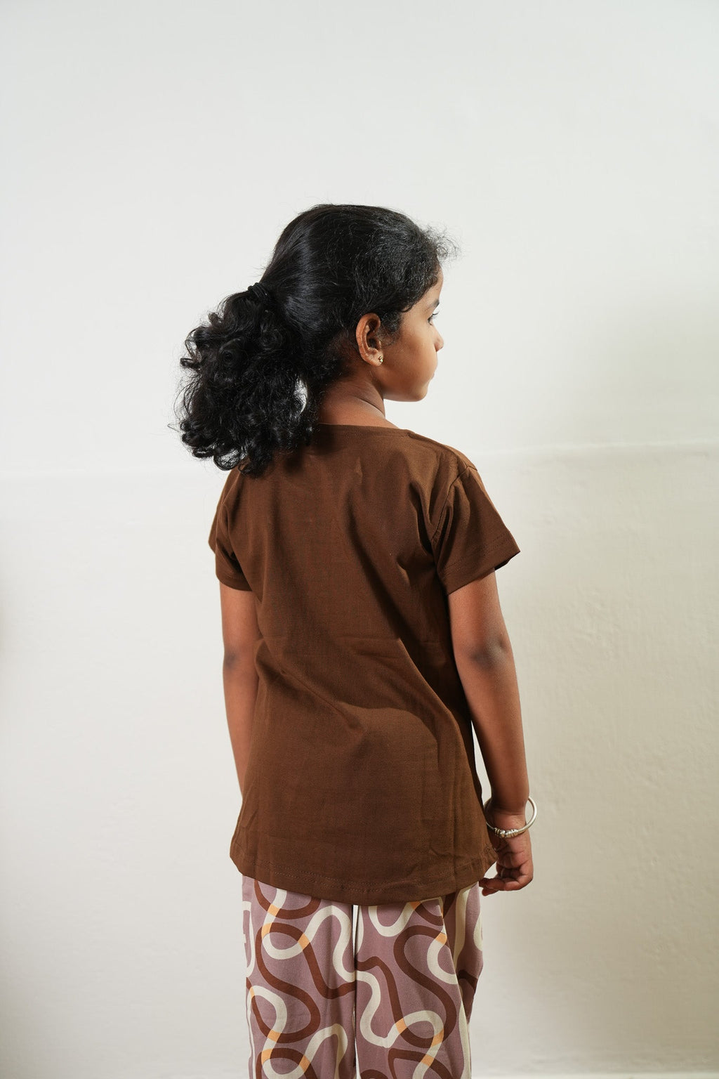 Chocolate knitted cotton night suit