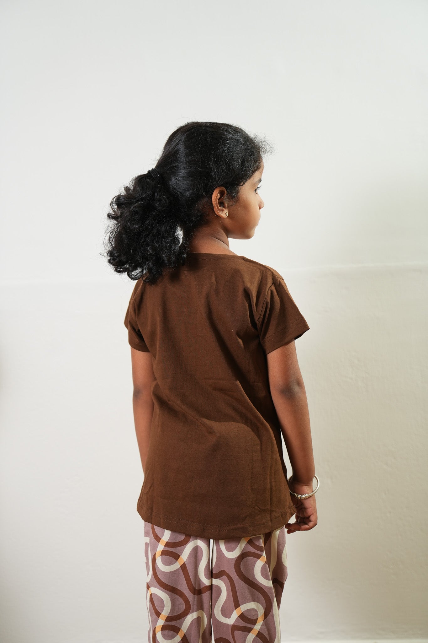 Chocolate knitted cotton night suit