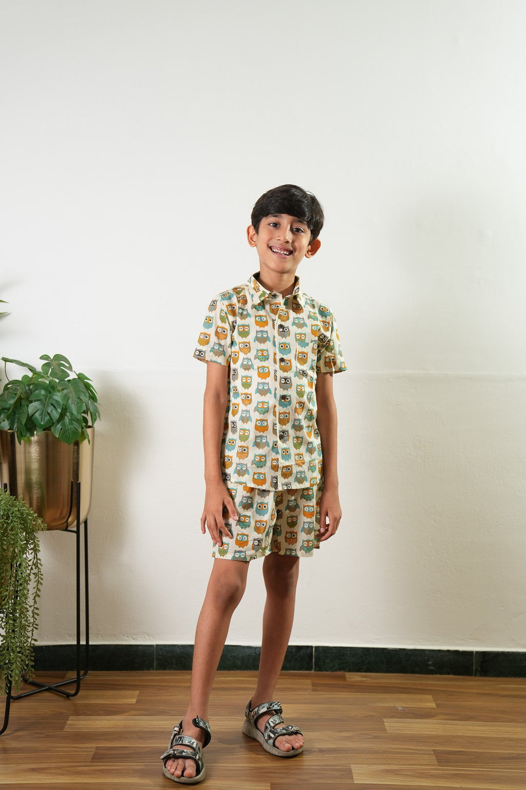 Blue owl cotton co-ords set