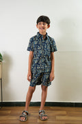 Indigo elephant cotton co-ords set