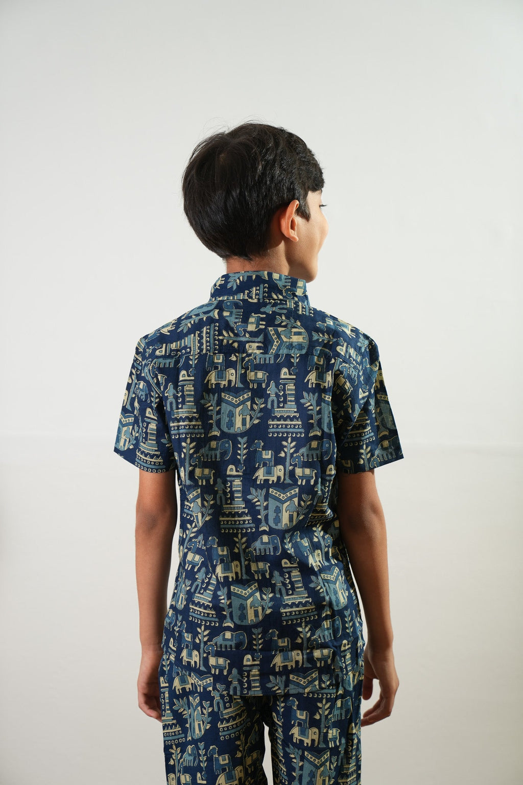 Indigo elephant cotton co-ords set