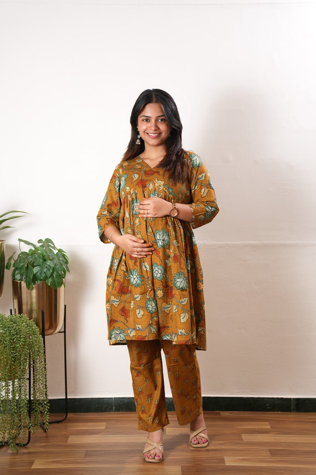 Bronze cotton maternity nursing Comfies