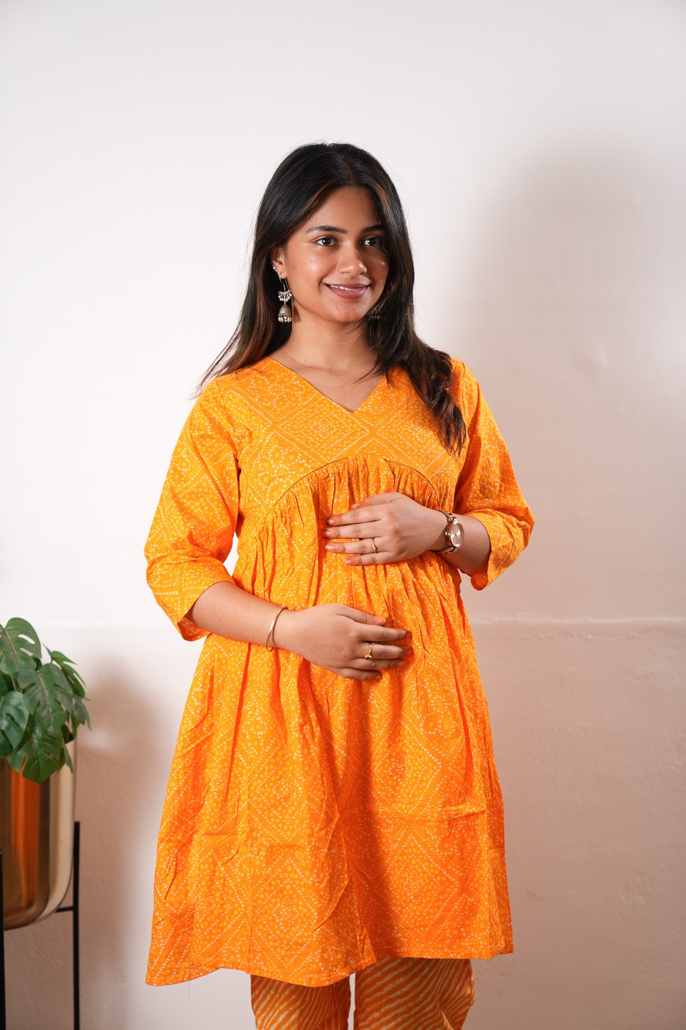 Tangerine cotton maternity nursing comfies