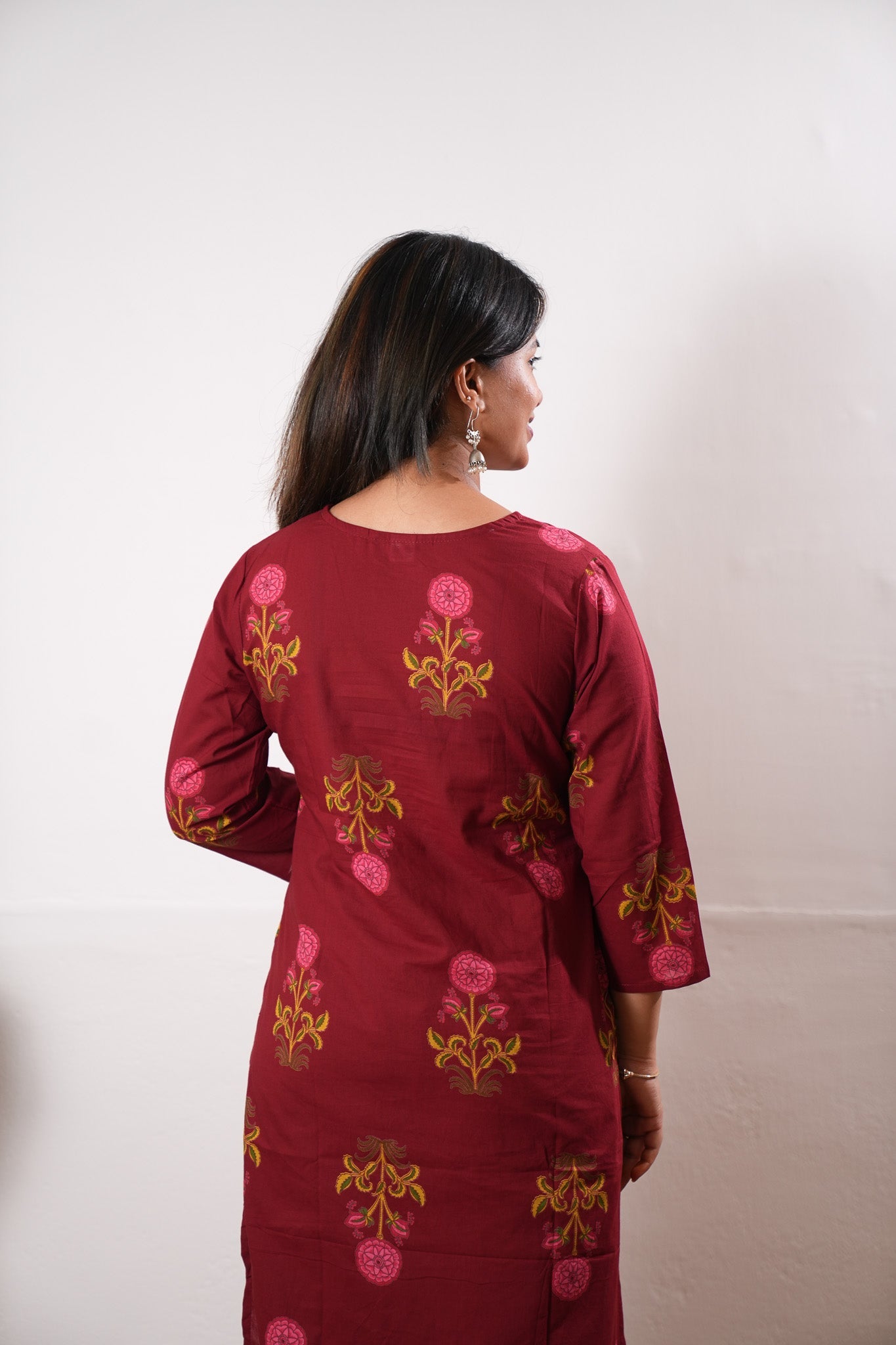 Deep red cotton co-ords set