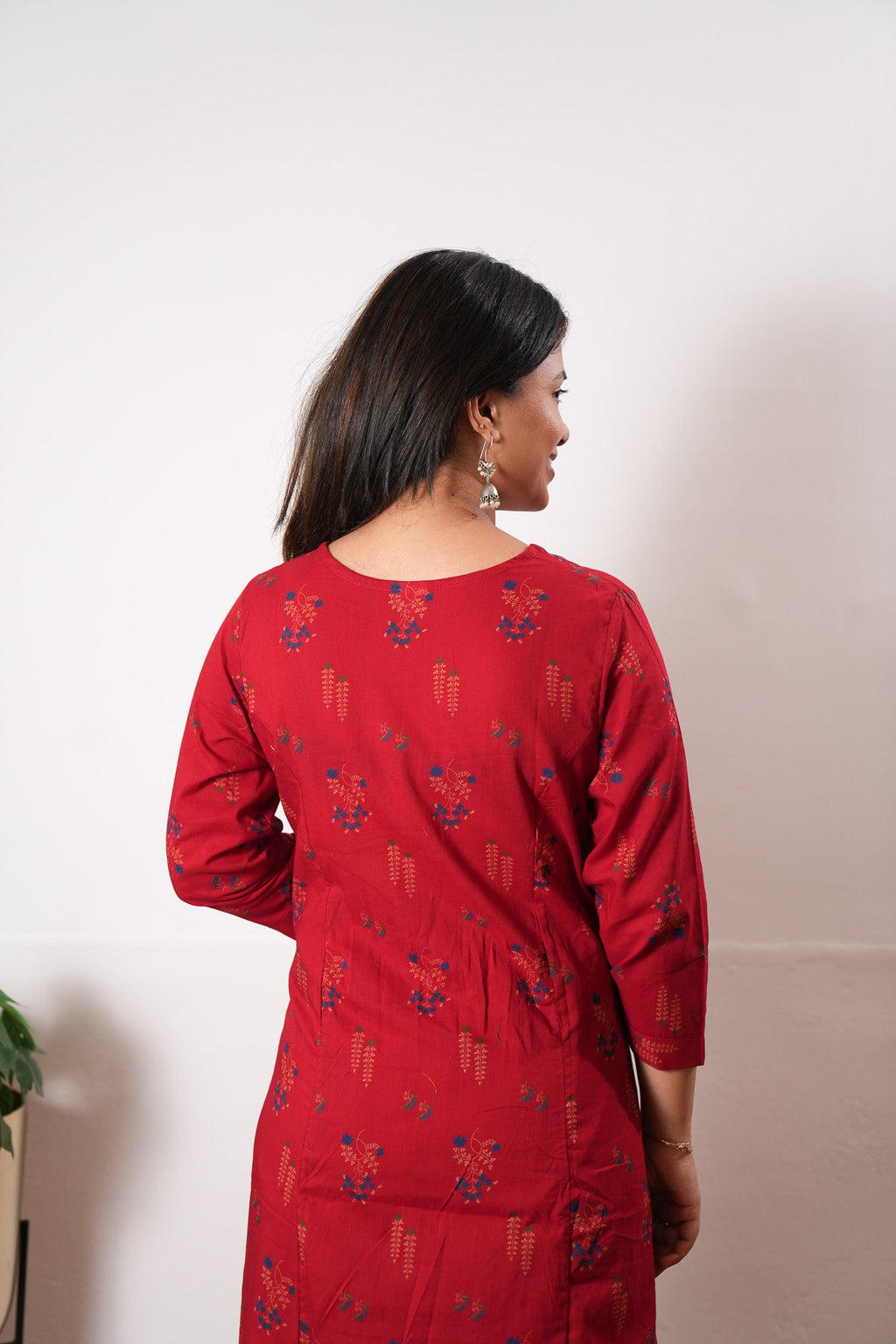 Tomato red cotton co-ords set