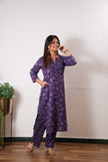 Violet cotton co-ords set