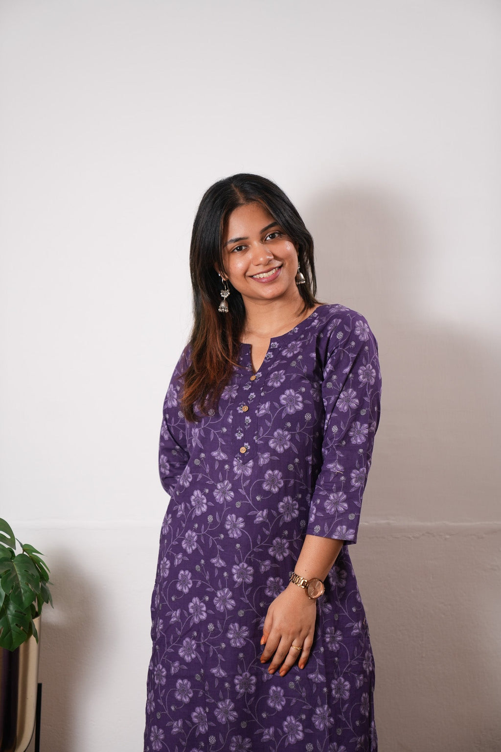 Violet cotton co-ords set