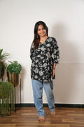 Peplum cotton short kurti - Onyx lillies