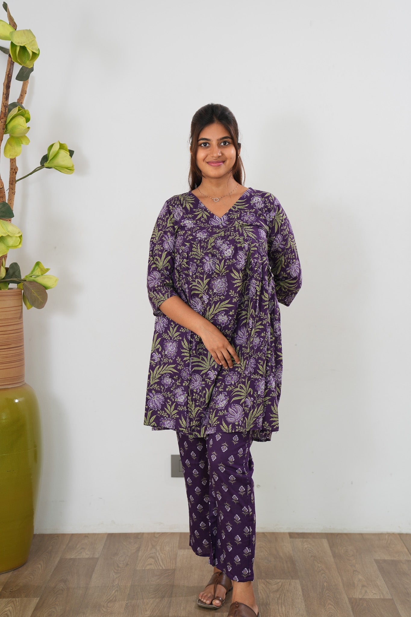 Purple pomegranate cotton Comfies