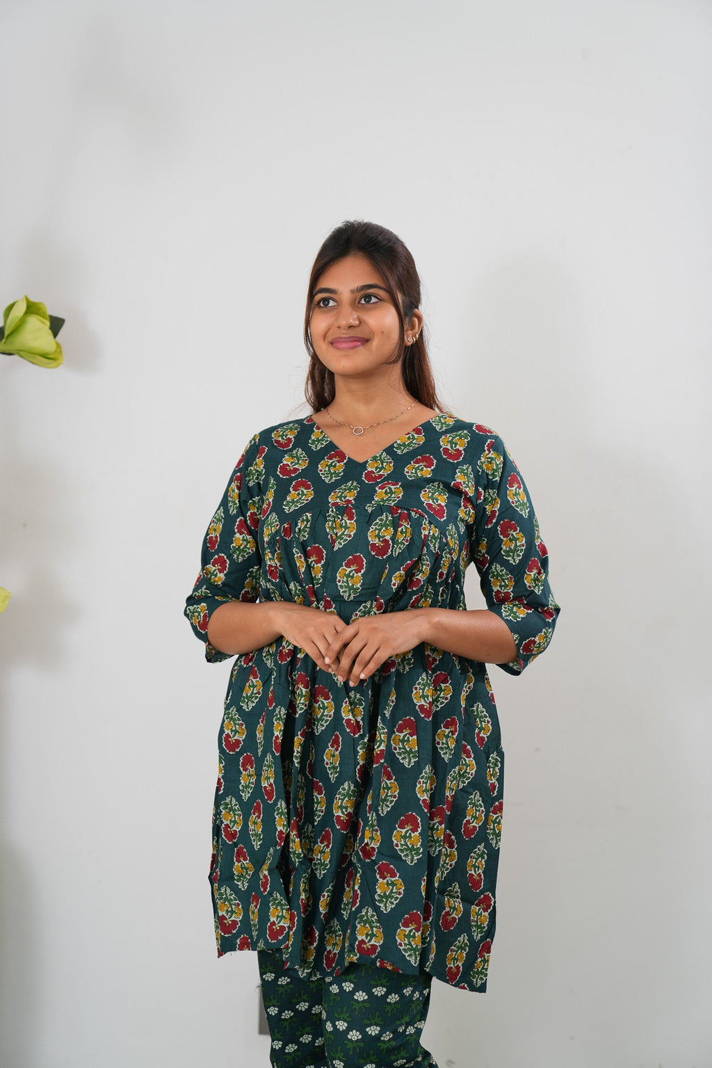 Pine green cotton Comfies