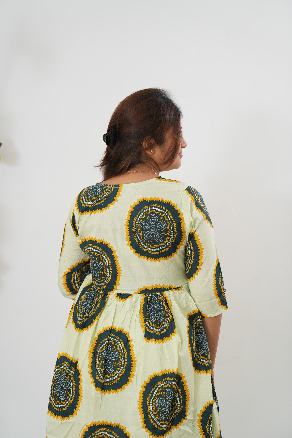Ivory cotton flare top