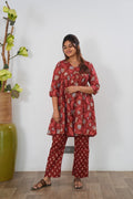 Rust orange pomegranate cotton comfies