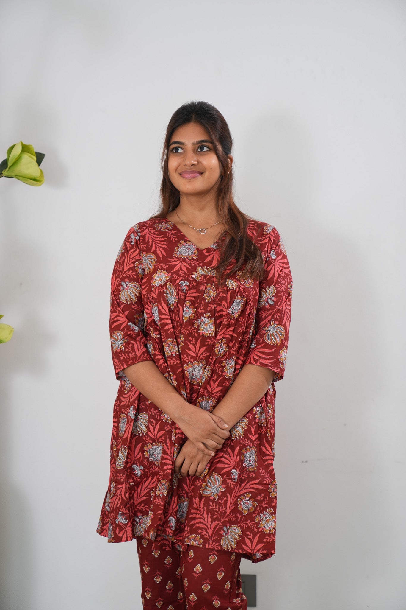 Rust orange pomegranate cotton comfies