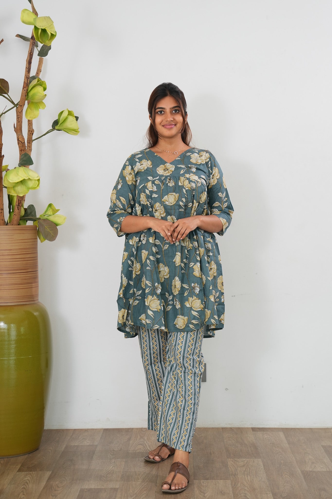 Marble blue cotton comfies