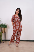 Rust brown cotton lounge sleep wear