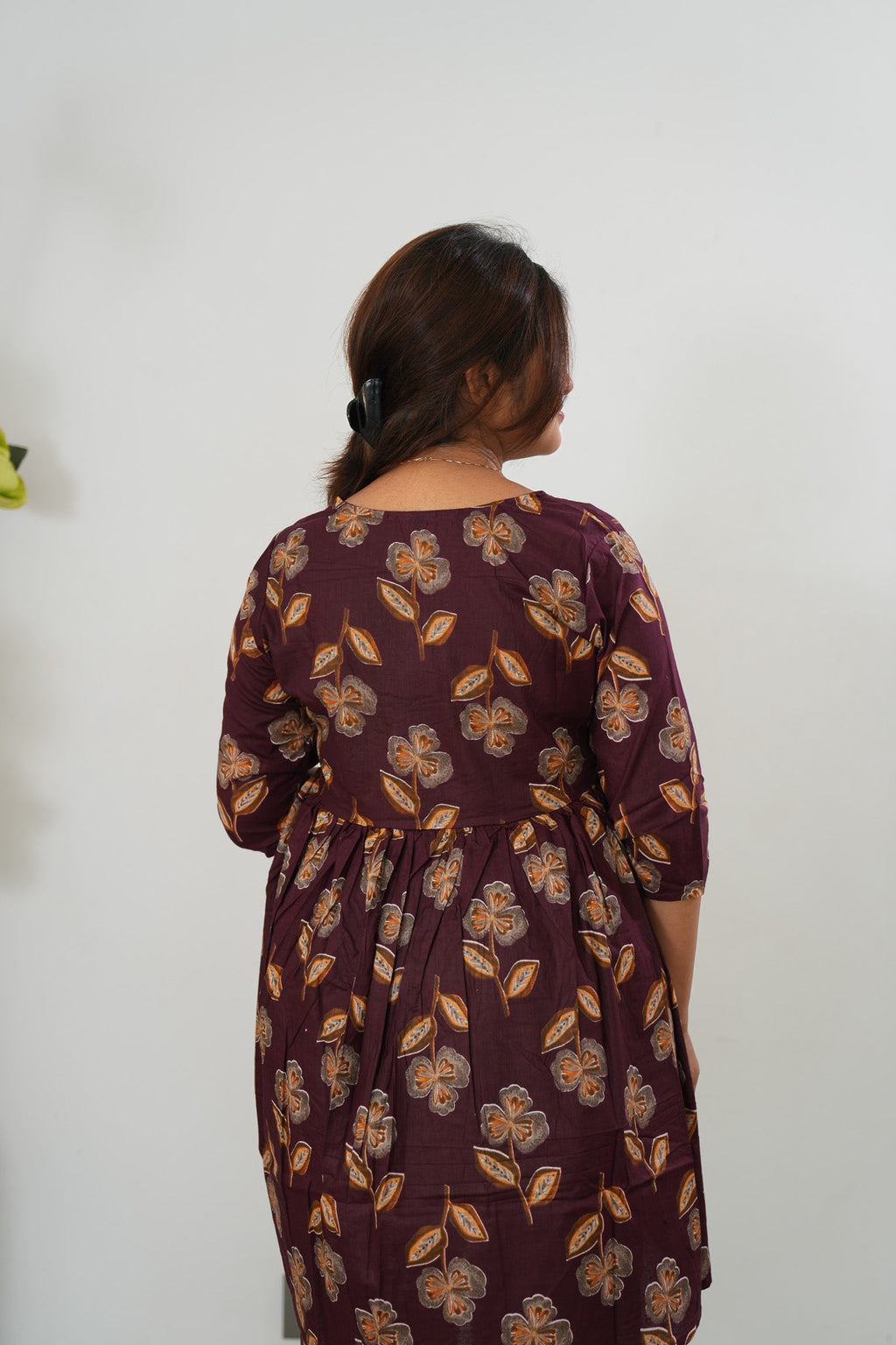 Chocolate cotton flare top