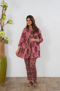 Dark pink tie and dye cotton comfies