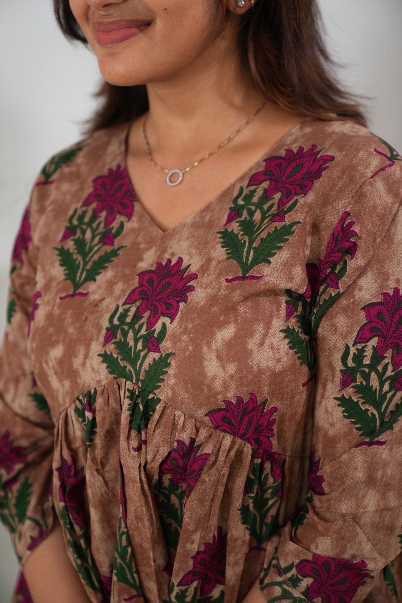 Beige tie and dye cotton comfies