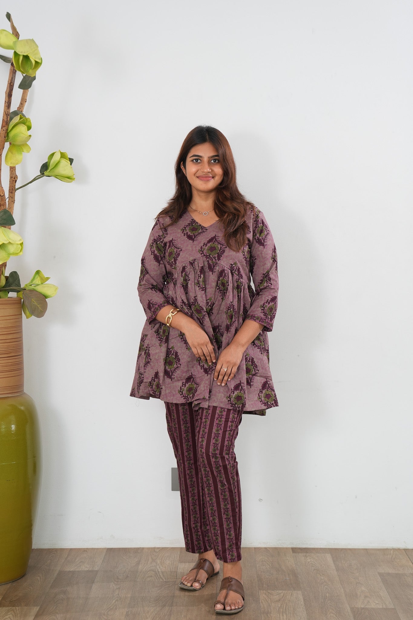 Magenta tie and dye cotton comfies