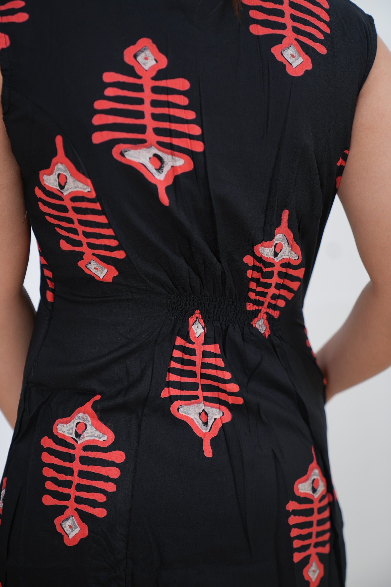 Pisces cotton shirt dress(attached sleeves)