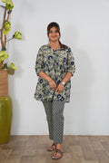Grey and blue cotton comfies