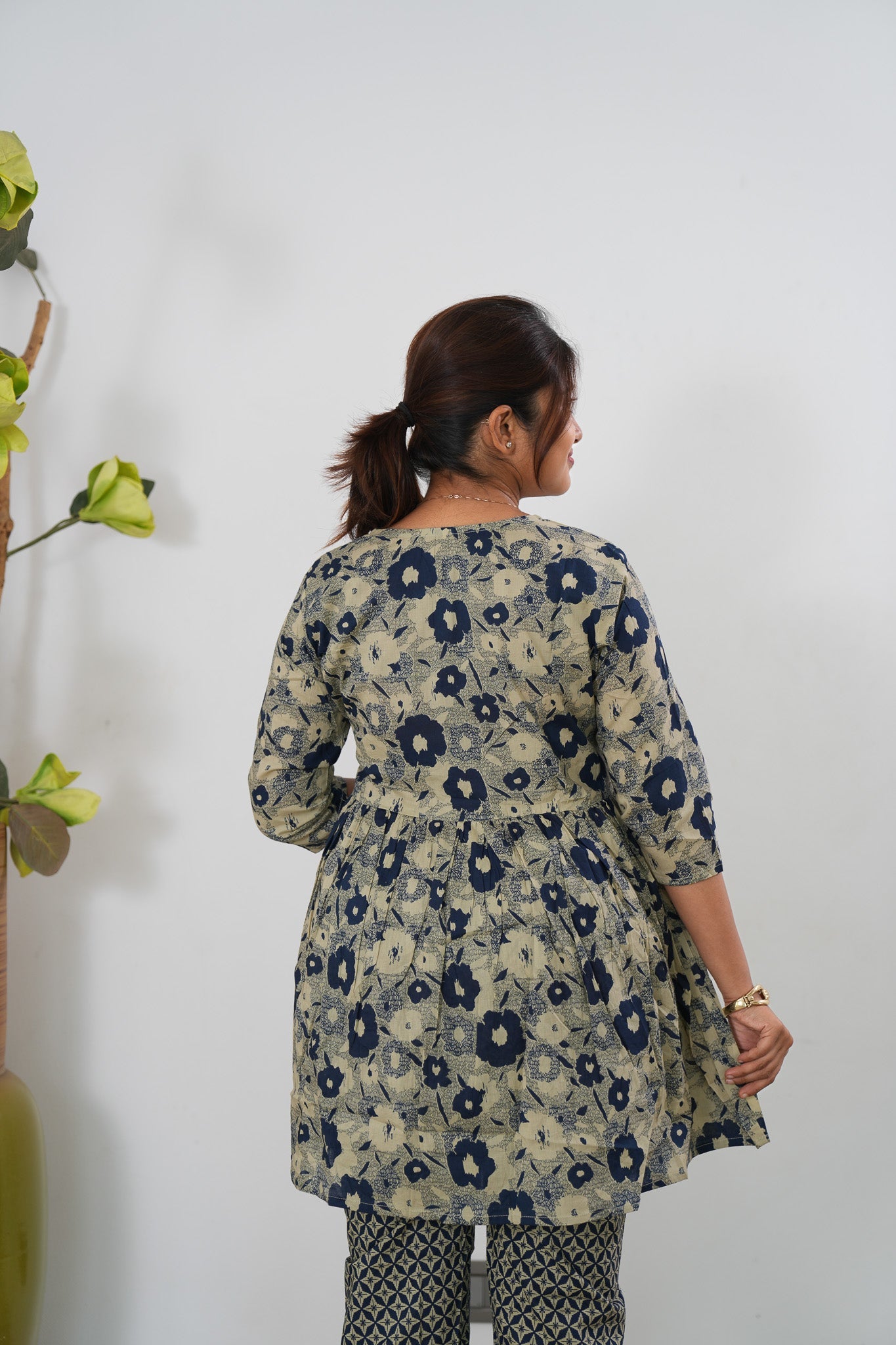 Grey and blue cotton comfies