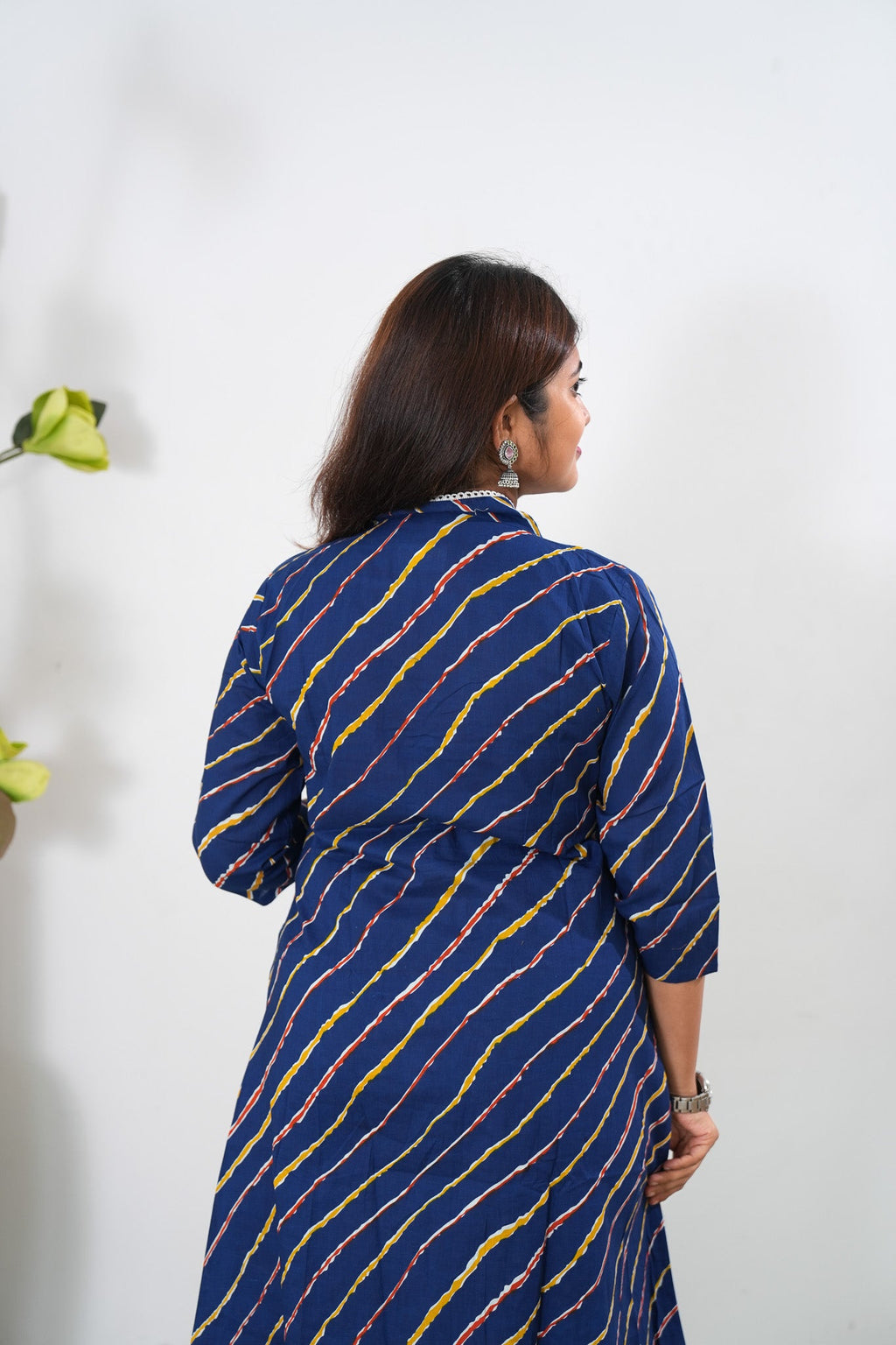 Blue stripes cotton maternity nursing co-ords set