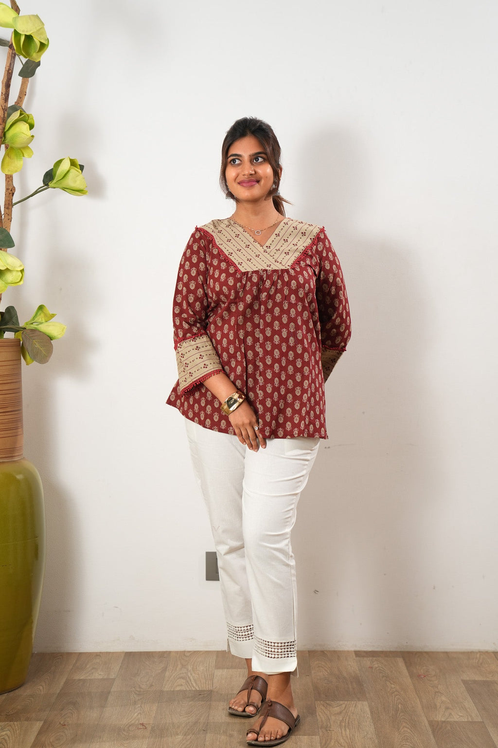 Maroon cotton top