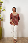 Maroon cotton top
