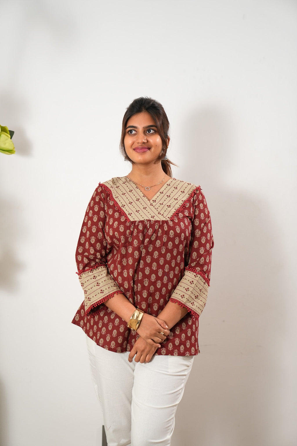 Maroon cotton top