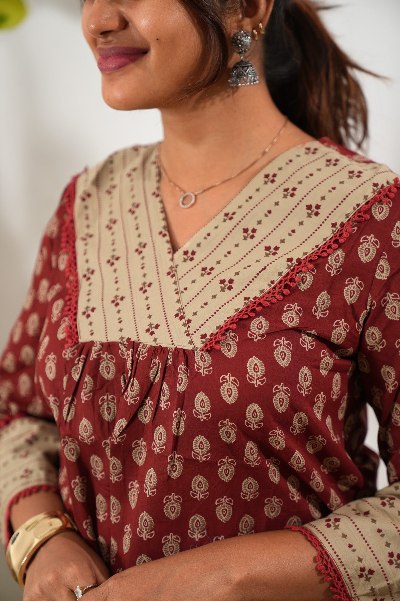Maroon cotton top