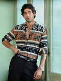 Men's Ethnic Elephant Print Full Sleeve Casual Shirt