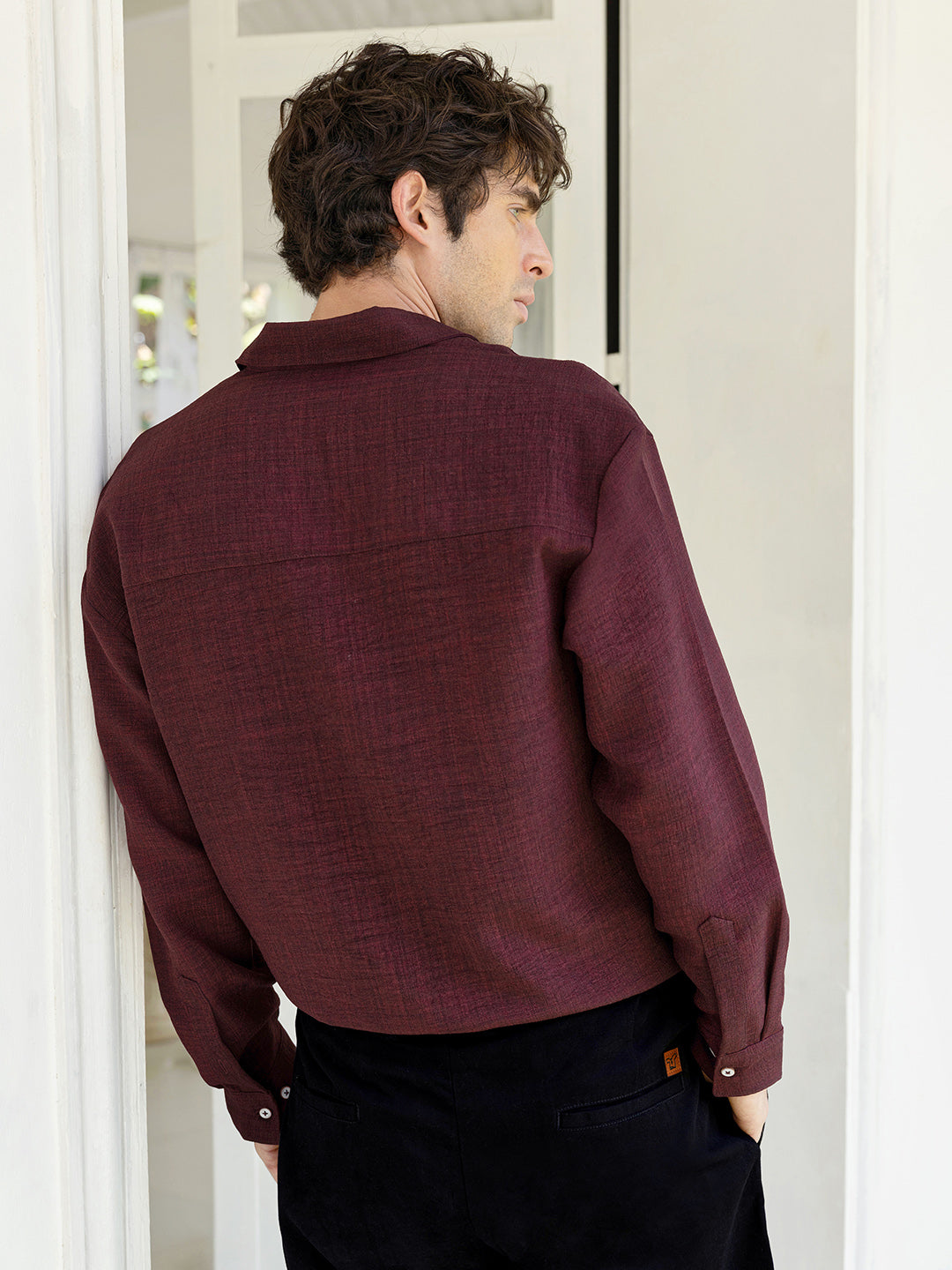 Men's Relaxed Fit Textured Solid Casual Shirt